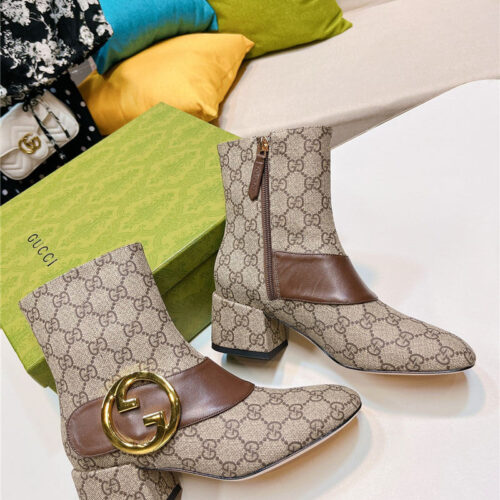 High Quality Luxury Gucci GG Ankle Boots – Style 93779 alternate view