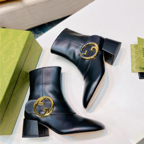 High Quality Luxury Gucci GG Ankle Boots – Style 92083 alternate view