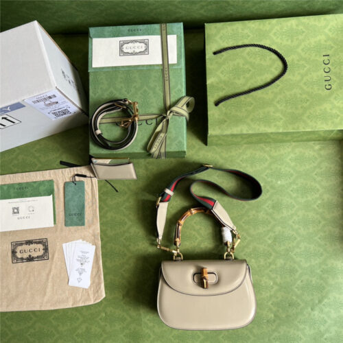 High Quality Luxury Gucci Bamboo 1947 Series Bamboo Small Handbag – Style 03235 product detail