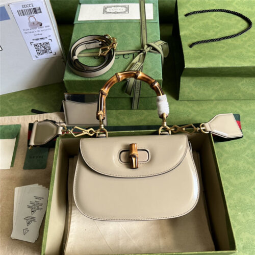 High Quality Luxury Gucci Bamboo 1947 Series Bamboo Small Handbag – Style 03235