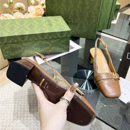 High Quality Luxury Gucci Chunky Heel Shoes – Style 45395 product detail