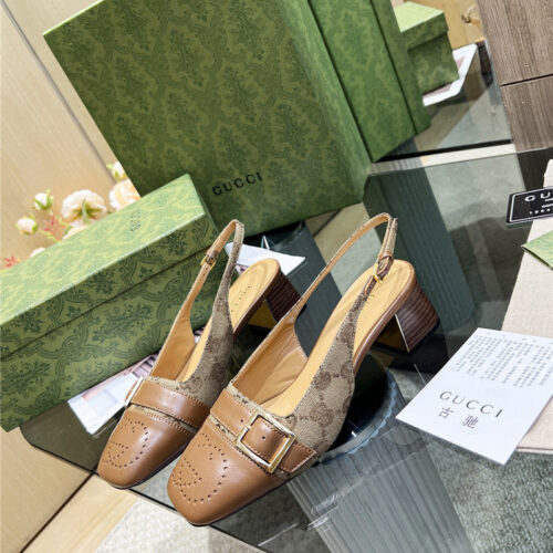 High Quality Luxury Gucci Chunky Heel Shoes – Style 45395 product detail