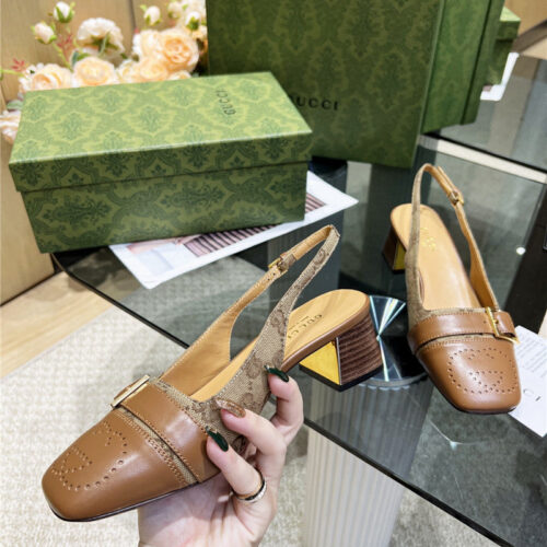 High Quality Luxury Gucci Chunky Heel Shoes – Style 45395 product detail