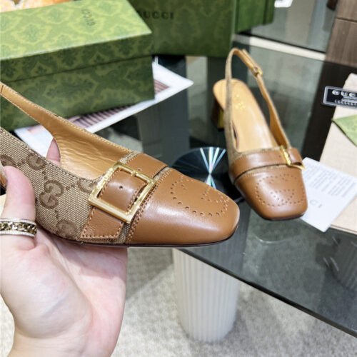 High Quality Luxury Gucci Chunky Heel Shoes – Style 45395 product detail
