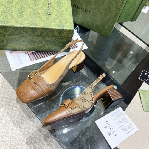 High Quality Luxury Gucci Chunky Heel Shoes – Style 45395 product detail