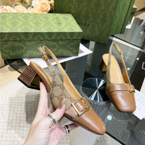 High Quality Luxury Gucci Chunky Heel Shoes – Style 45395 alternate view