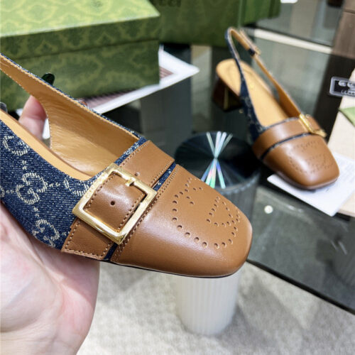 High Quality Luxury Gucci Chunky Heel Sandals – Style 55571 product detail