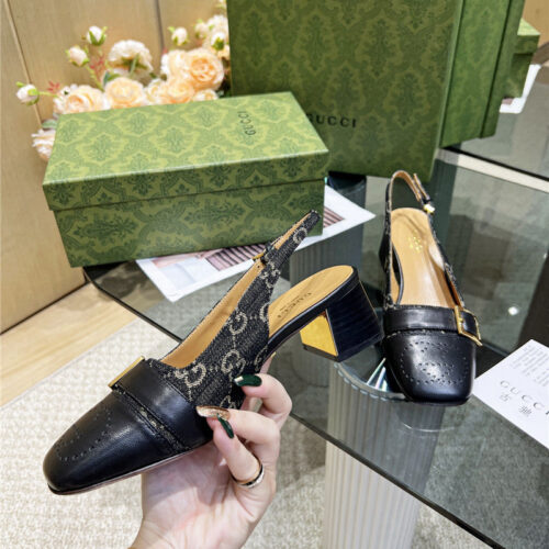 High Quality Luxury Gucci Chunky Heel Sandals – Style 53875 alternate view