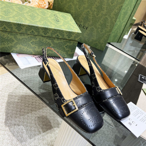 High Quality Luxury Gucci Chunky Heel Sandals – Style 53875