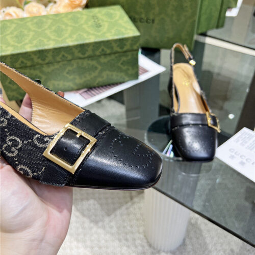 High Quality Luxury Gucci Chunky Heel Sandals – Style 53875 product detail