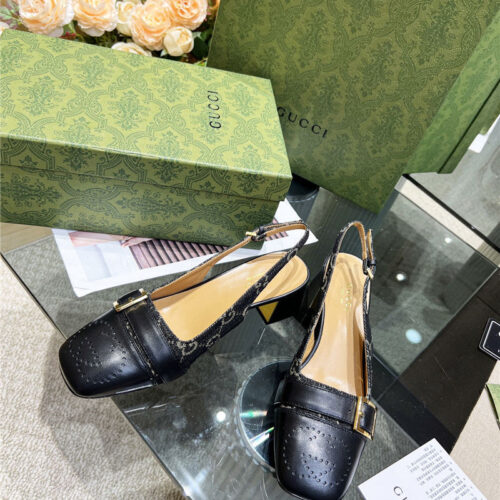 High Quality Luxury Gucci Chunky Heel Sandals – Style 53875 product detail