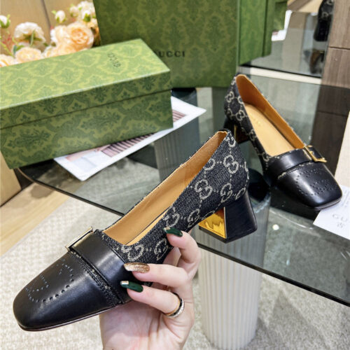 High Quality Luxury Gucci Chunky Heel Shoes product detail