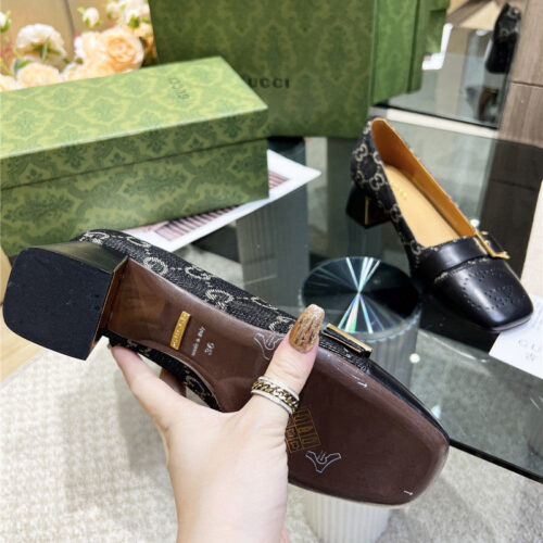High Quality Luxury Gucci Chunky Heel Shoes product detail
