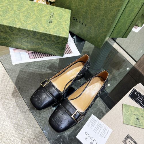 High Quality Luxury Gucci Chunky Heel Shoes product detail