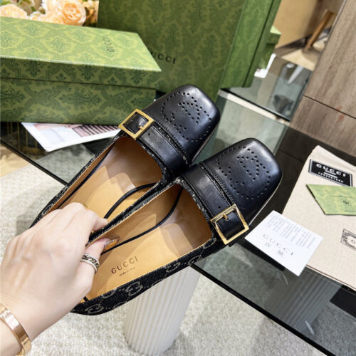High Quality Luxury Gucci Chunky Heel Shoes product detail