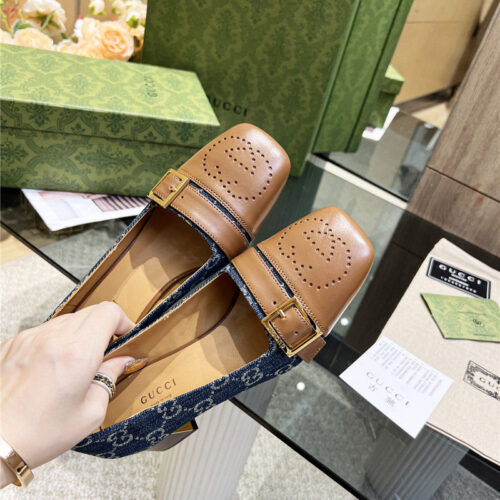 High Quality Luxury Gucci Chunky Heel Shoes – Style 17715 product detail