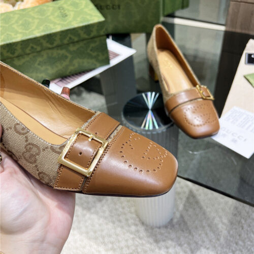 High Quality Luxury Gucci Chunky Heel Shoes – Style 48787 product detail