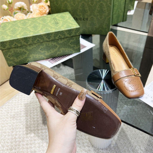High Quality Luxury Gucci Chunky Heel Shoes – Style 48787 product detail