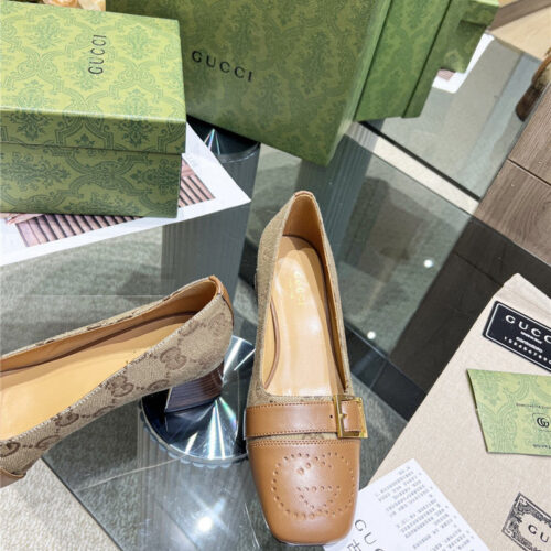 High Quality Luxury Gucci Chunky Heel Shoes – Style 48787 product detail