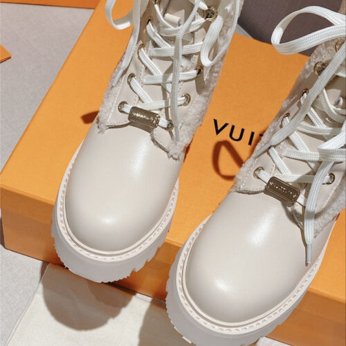 High Quality Luxury Louis Vuitton Lamb Wool Ankle Boots – Style 10499 product detail