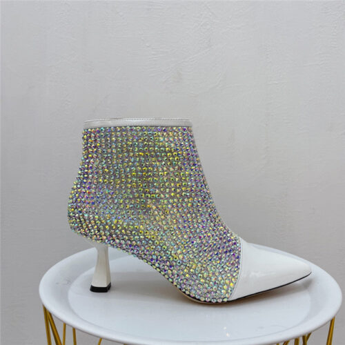 High Quality Luxury Jimmy Choo Pointed Drill Booties – Style 89207 product detail
