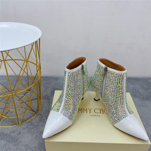 High Quality Luxury Jimmy Choo Pointed Drill Booties – Style 89207 alternate view