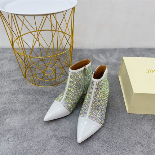 High Quality Luxury Jimmy Choo Pointed Drill Booties – Style 89207 product detail