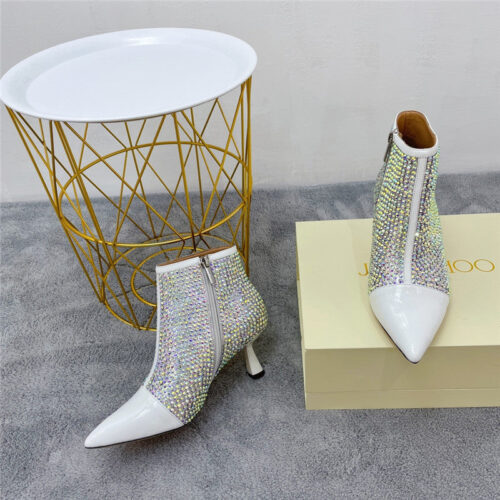 High Quality Luxury Jimmy Choo Pointed Drill Booties – Style 89207 product detail