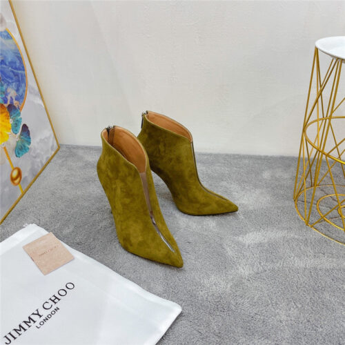 High Quality Luxury Jimmy Choo Pointed Toe Heeled Booties – Style 19127 product detail