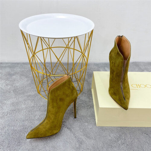 High Quality Luxury Jimmy Choo Pointed Toe Heeled Booties – Style 19127 product detail