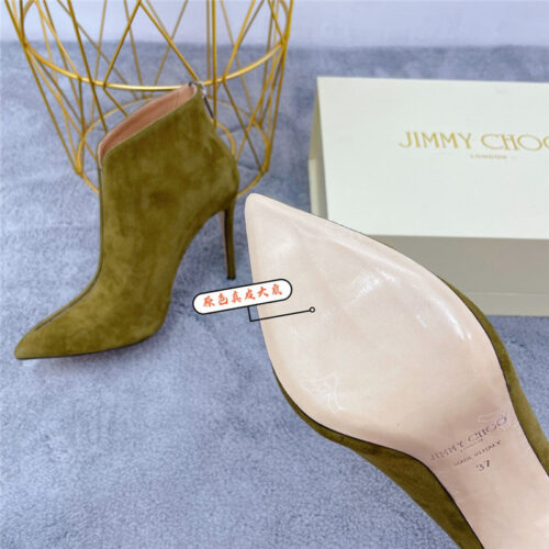 High Quality Luxury Jimmy Choo Pointed Toe Heeled Booties – Style 19127 product detail