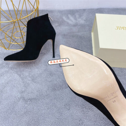 High Quality Luxury Jimmy Choo Pointed Toe Heeled Booties – Style 46807 product detail