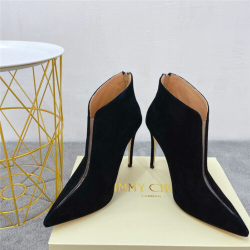 High Quality Luxury Jimmy Choo Pointed Toe Heeled Booties – Style 46807 alternate view