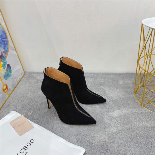 High Quality Luxury Jimmy Choo Pointed Toe Heeled Booties – Style 46807 product detail