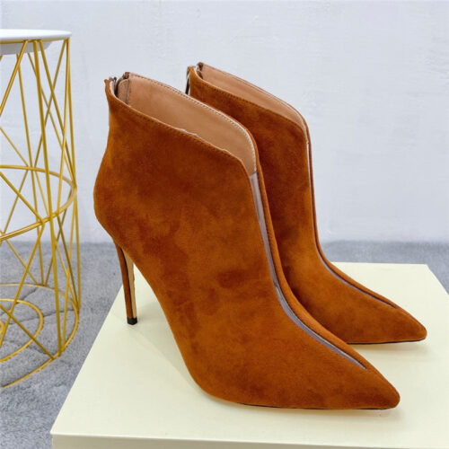 High Quality Luxury Jimmy Choo Pointed Toe Heeled Booties
