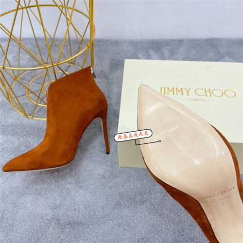 High Quality Luxury Jimmy Choo Pointed Toe Heeled Booties product detail