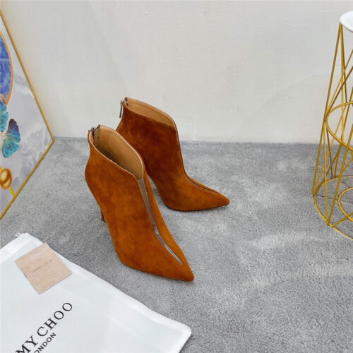 High Quality Luxury Jimmy Choo Pointed Toe Heeled Booties product detail
