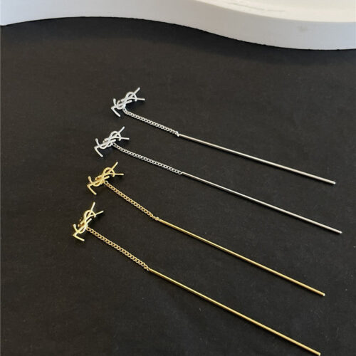 High Quality Luxury YSL New Letter Earrings alternate view