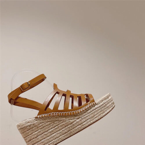 High Quality Luxury Hermes Early Spring New Straw Sandals alternate view