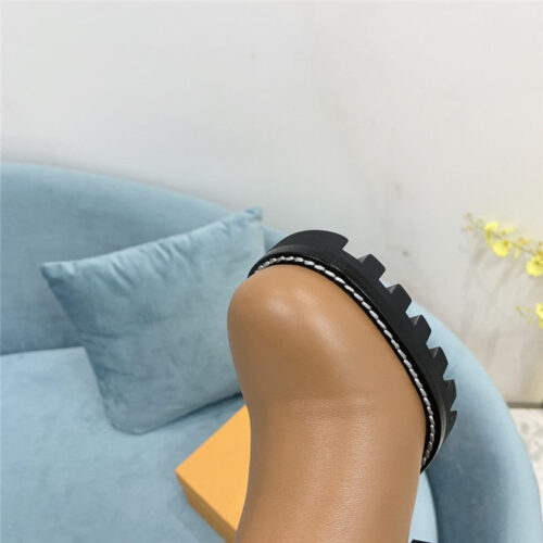 High Quality Luxury Louis Vuitton Wool Barrel Chunky Heel Ankle Boots product detail