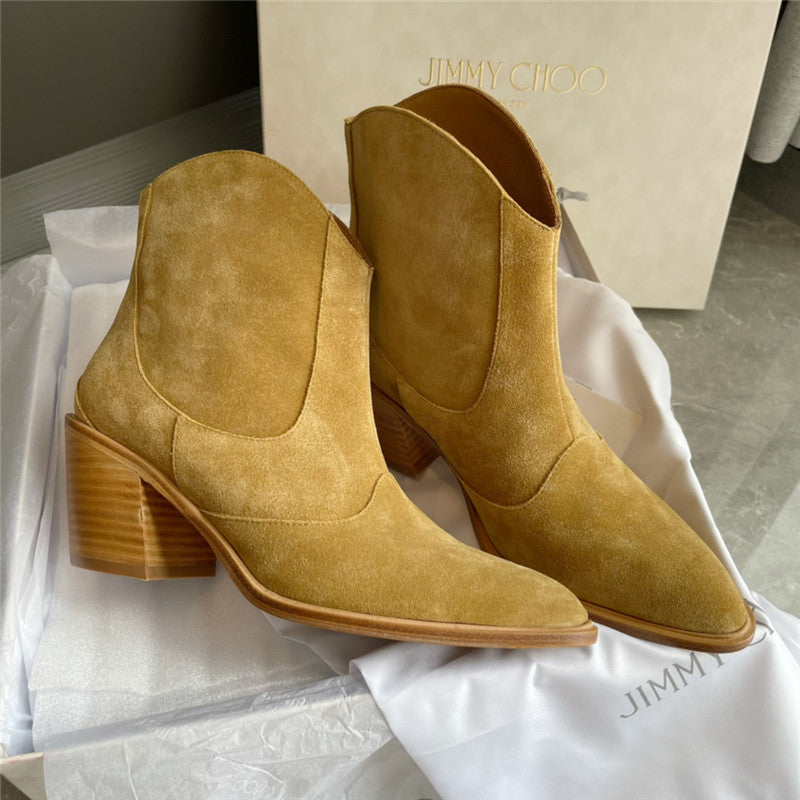 High Quality Luxury Jimmy Choo Leather Suede Rider Boots product detail