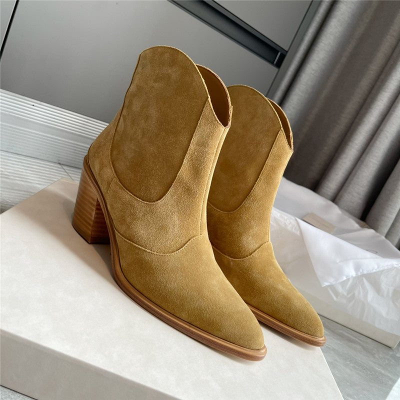 High Quality Luxury Jimmy Choo Leather Suede Rider Boots