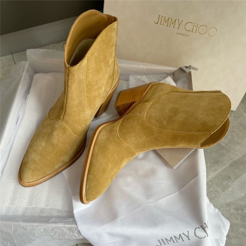 High Quality Luxury Jimmy Choo Leather Suede Rider Boots product detail
