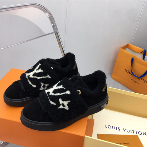 High Quality Luxury Louis Vuitton Wool Platform Sneakers – Style 98147 alternate view