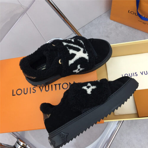 High Quality Luxury Louis Vuitton Wool Platform Sneakers – Style 98147 product detail