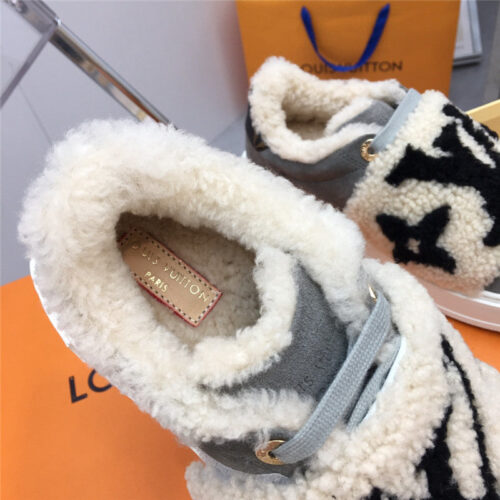 High Quality Luxury Louis Vuitton Wool Platform Sneakers – Style 39395 product detail