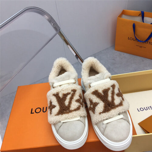 High Quality Luxury Louis Vuitton Wool Platform Sneakers product detail