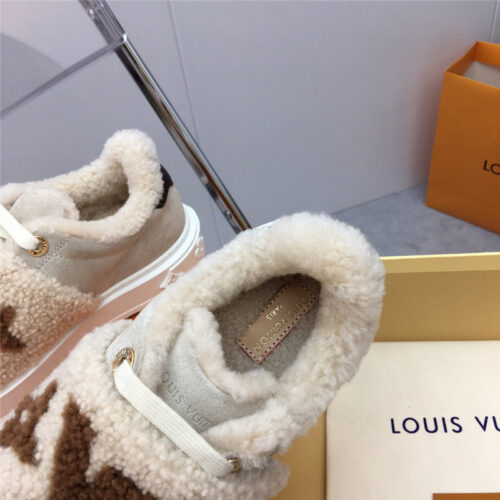 High Quality Luxury Louis Vuitton Wool Platform Sneakers product detail