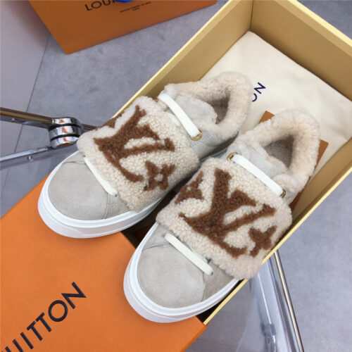 High Quality Luxury Louis Vuitton Wool Platform Sneakers product detail