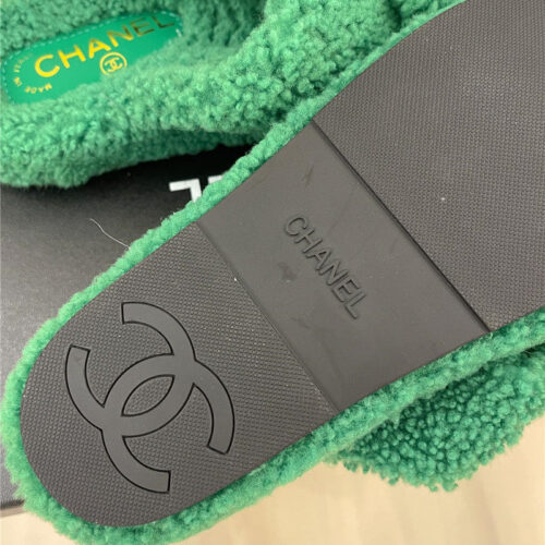 High Quality Luxury Chanel Cc Cross Strap Lambswool Slippers – Style 14726 product detail